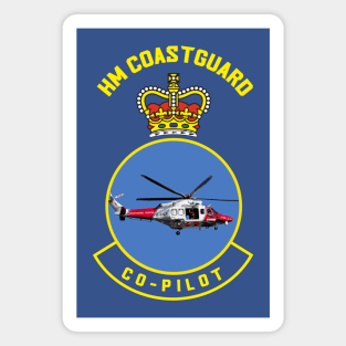 C0-Pilot - HM Coastguard rescue AugustaWestland AW189 helicopter based on coastguard insignia. Magnet